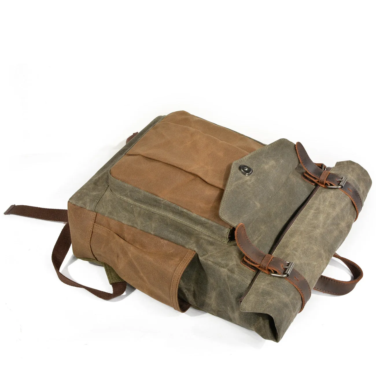 Waxed Canvas Roll Top Backpack  | Mont Blanc