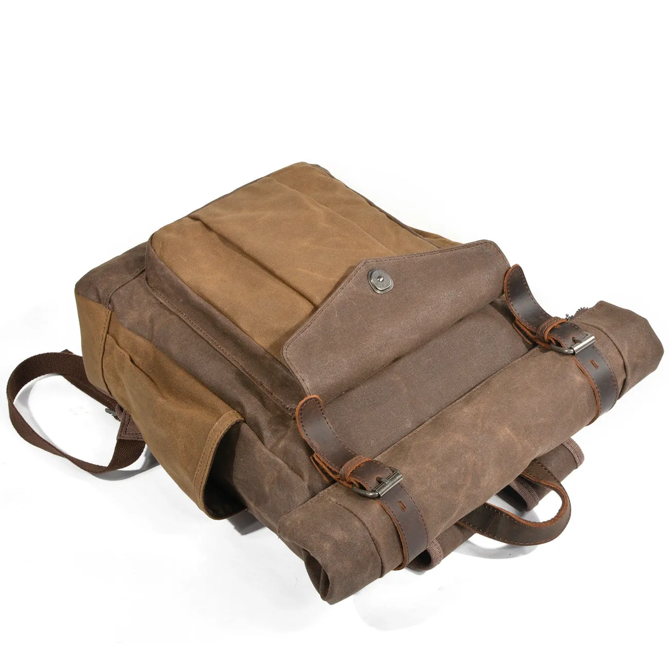 Waxed Canvas Roll Top Backpack  | Mont Blanc