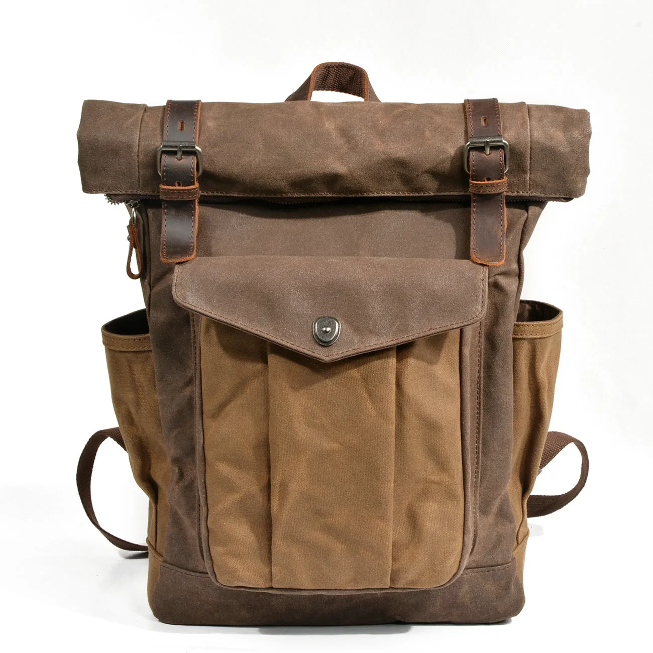 Waxed Canvas Roll Top Backpack  | Mont Blanc