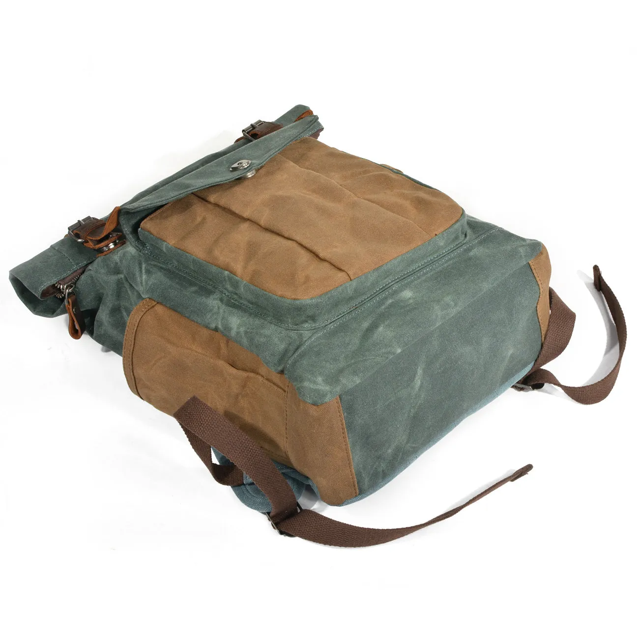 Waxed Canvas Roll Top Backpack  | Mont Blanc