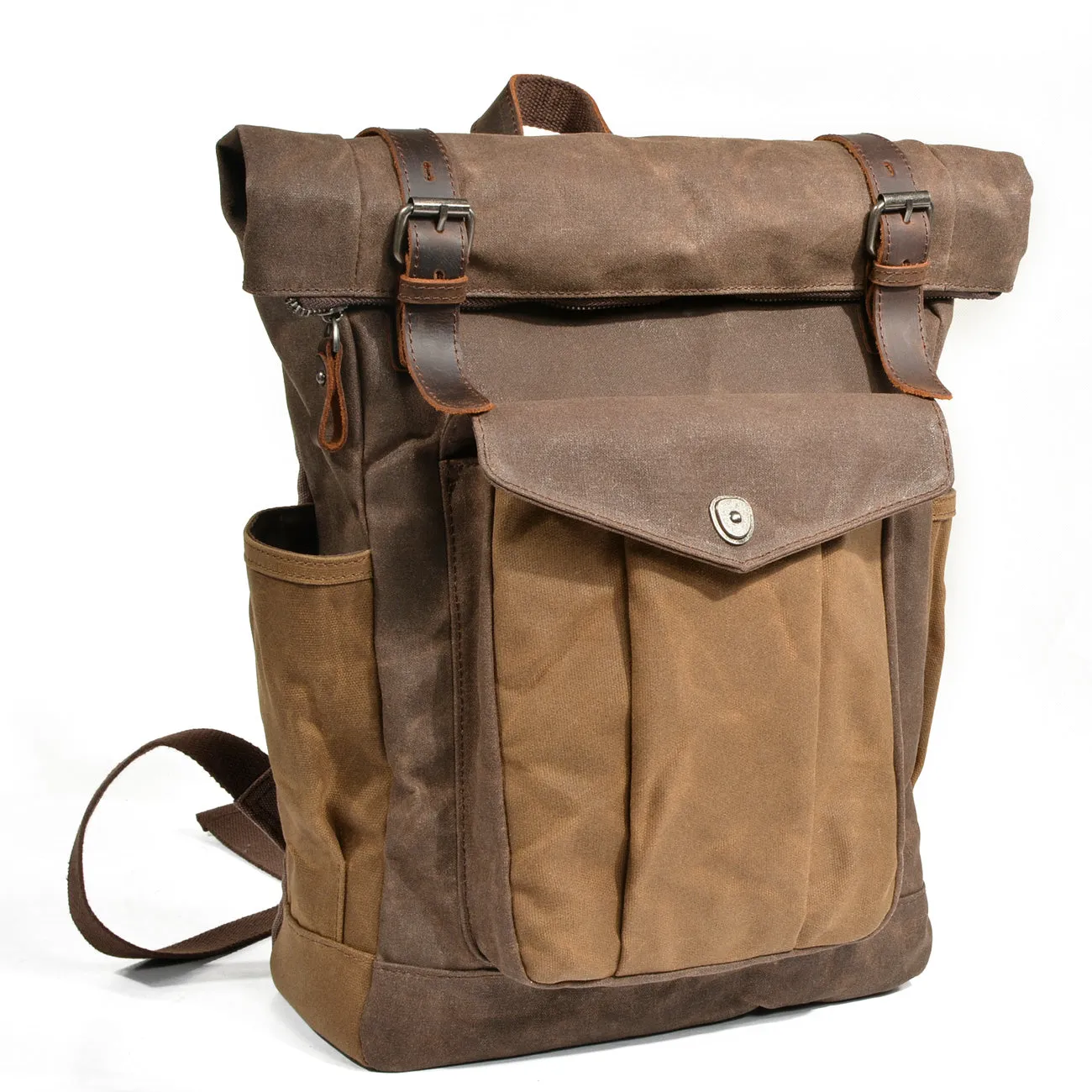 Waxed Canvas Roll Top Backpack  | Mont Blanc