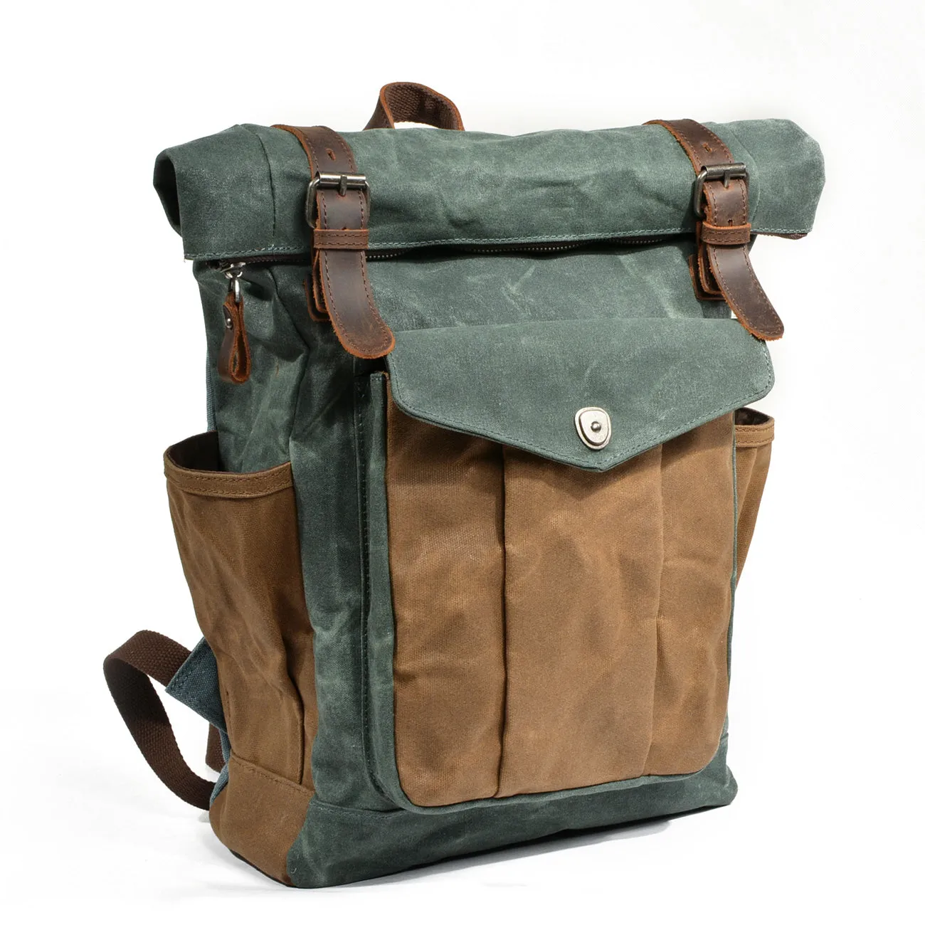 Waxed Canvas Roll Top Backpack  | Mont Blanc