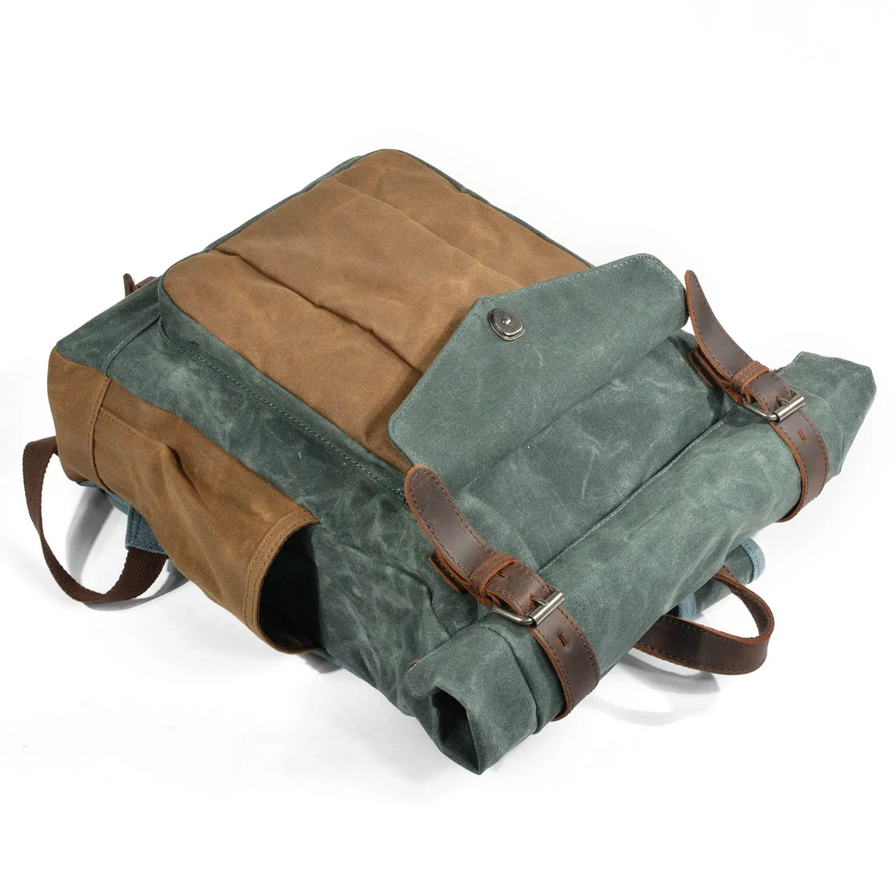 Waxed Canvas Roll Top Backpack  | Mont Blanc