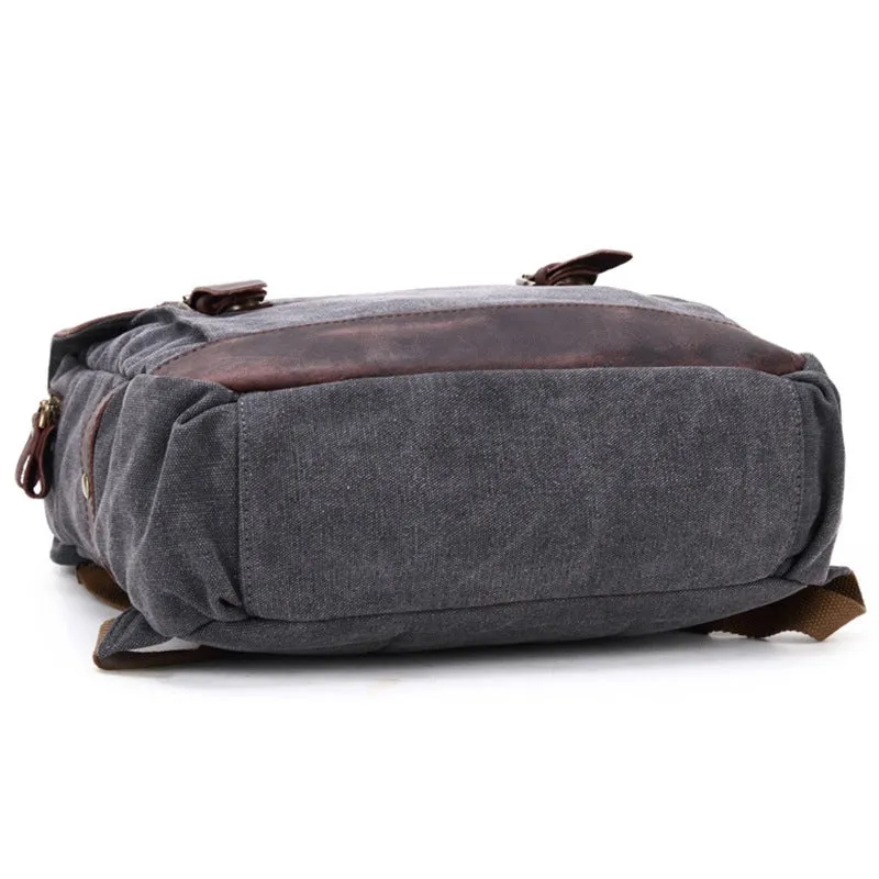 Waxed Canvas School Backpack, Casual Daily Backpack, Hiking Bag