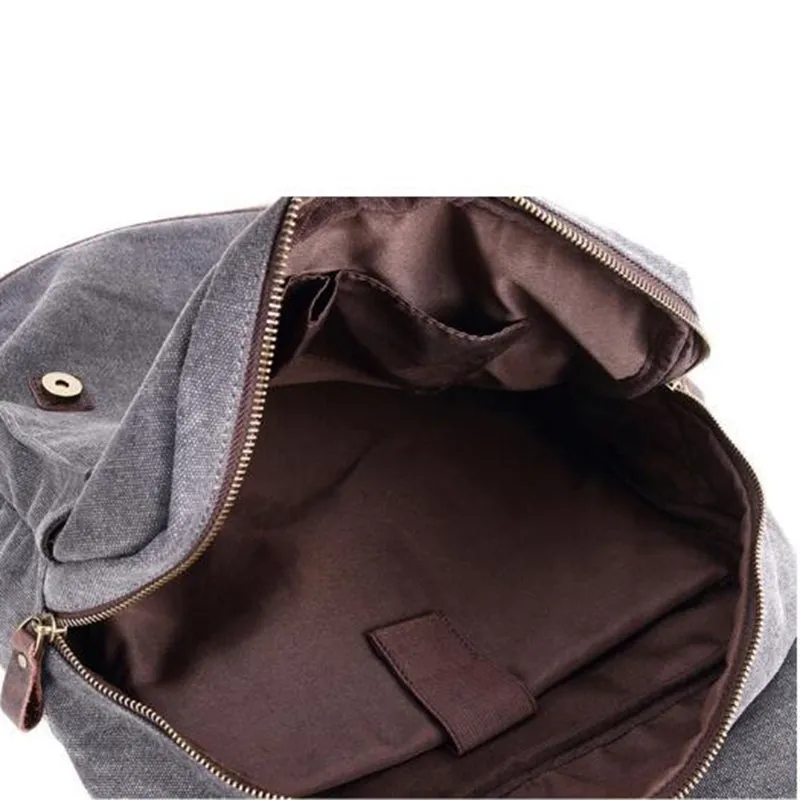 Waxed Canvas School Backpack, Casual Daily Backpack, Hiking Bag