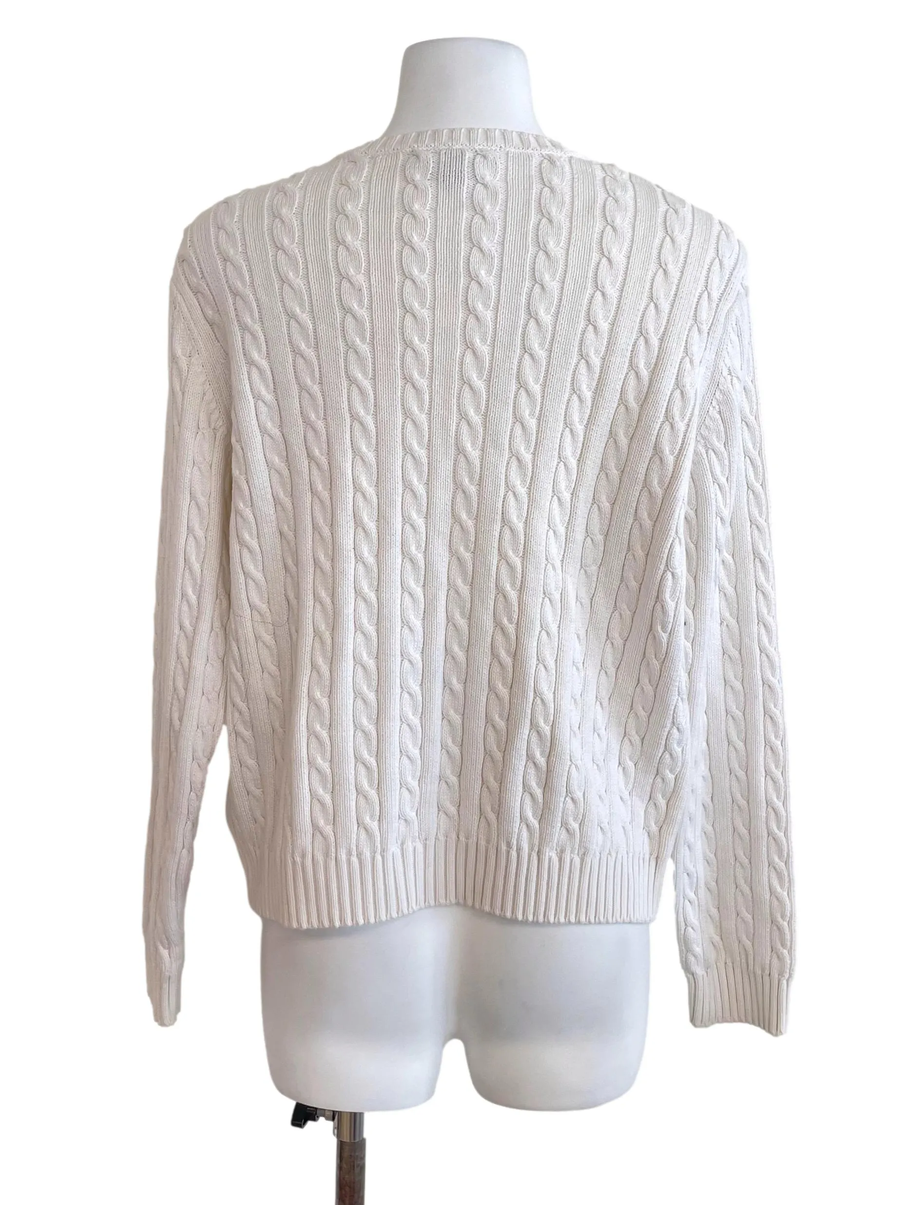 White Chunky Knit Jumper