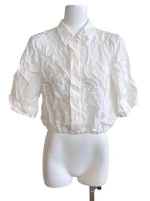 White Cropped Shirt