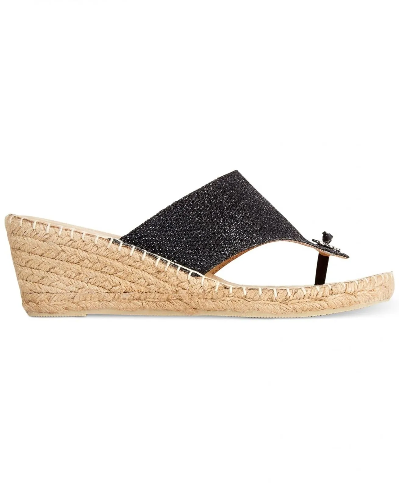 White Mountain Womens Thong Baywatch Espadrille Sandals 1853542 Black 6M