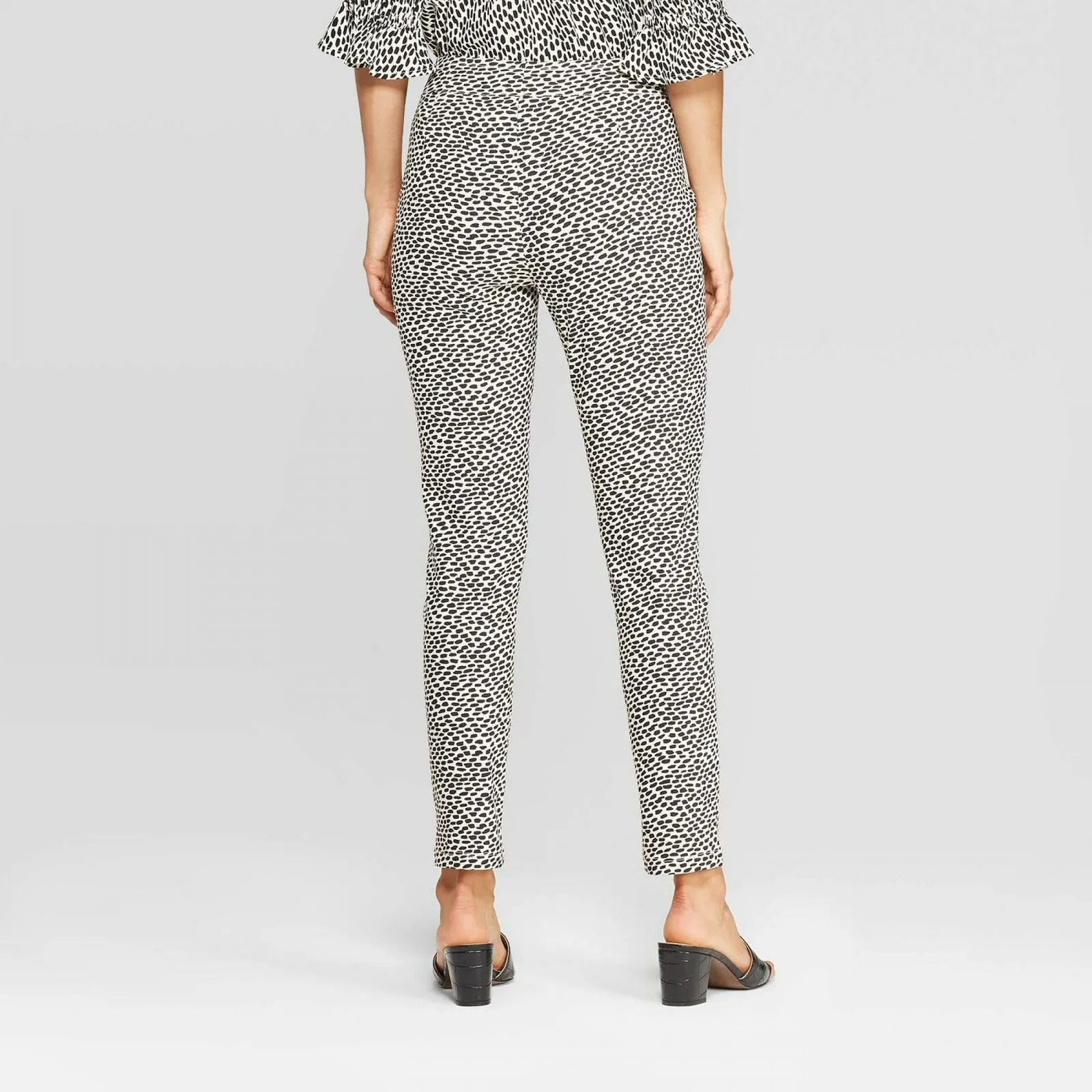 Who What Wear Animal Print High Rise Ankle Length Skinny Cropped Pants