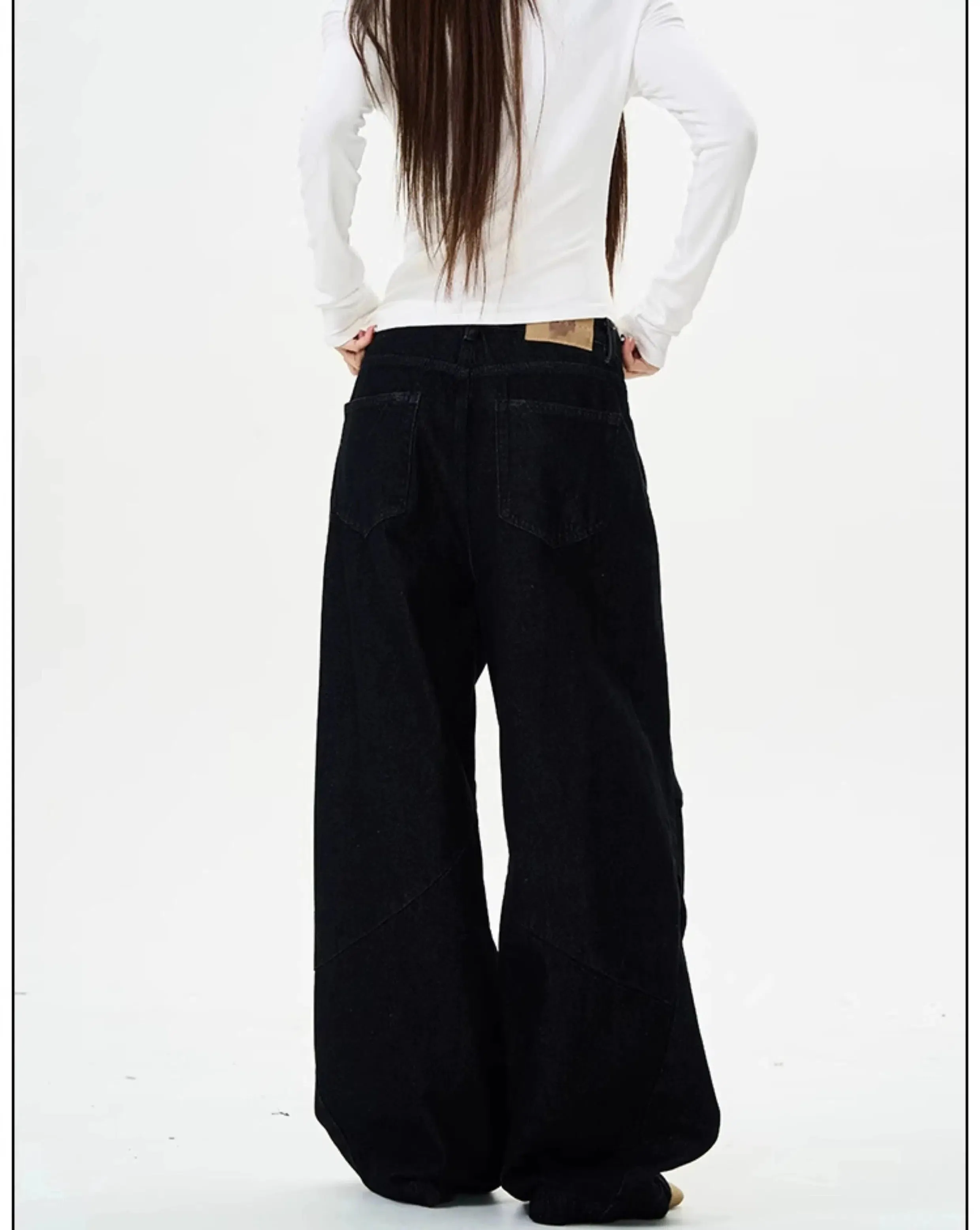 Wide-Leg Denim Pants