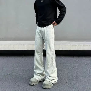 Wide-Leg Pockets Jeans