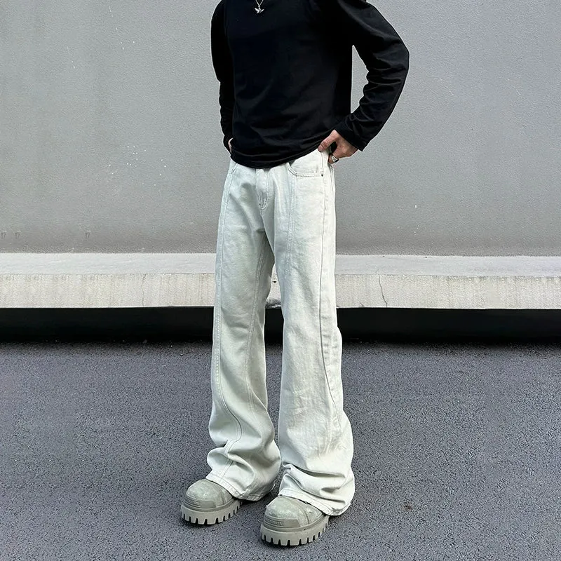 Wide-Leg Pockets Jeans