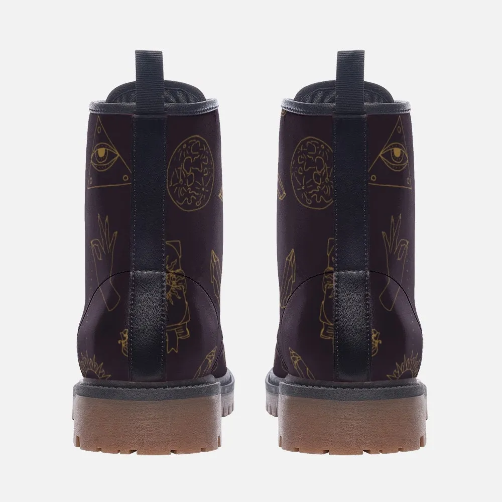 Witch Eye Vegan Leather Unisex Boots