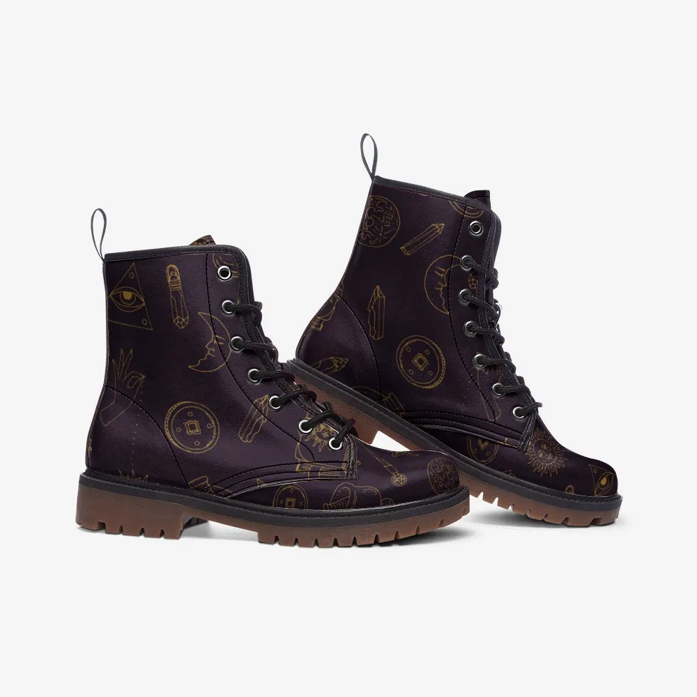 Witch Eye Vegan Leather Unisex Boots