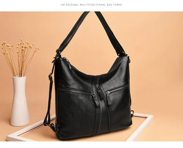 Women Soft Leather Travel Shoulder Bag