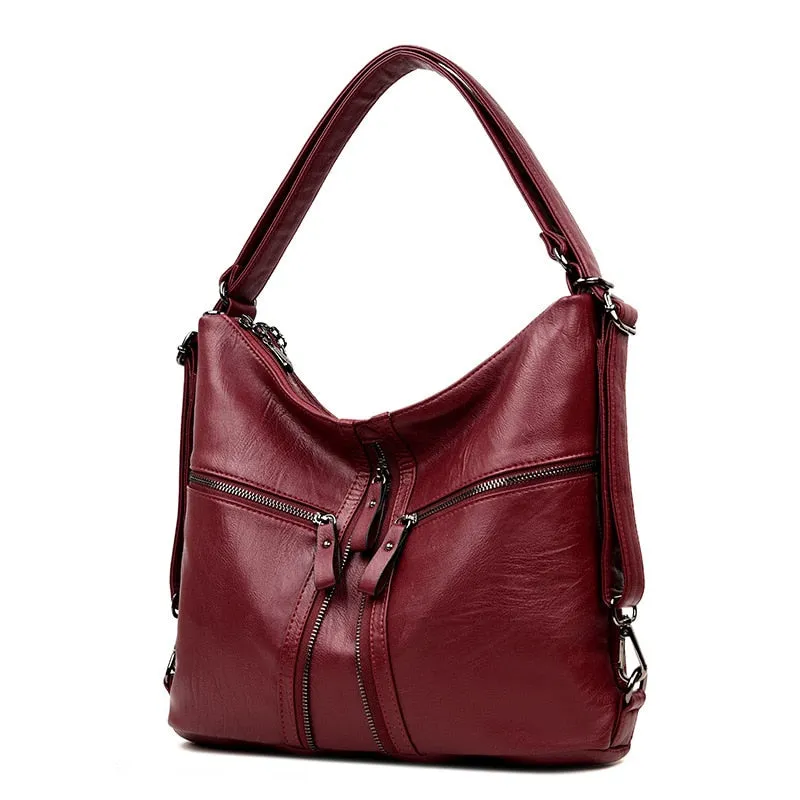 Women Soft Leather Travel Shoulder Bag
