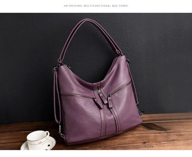 Women Soft Leather Travel Shoulder Bag