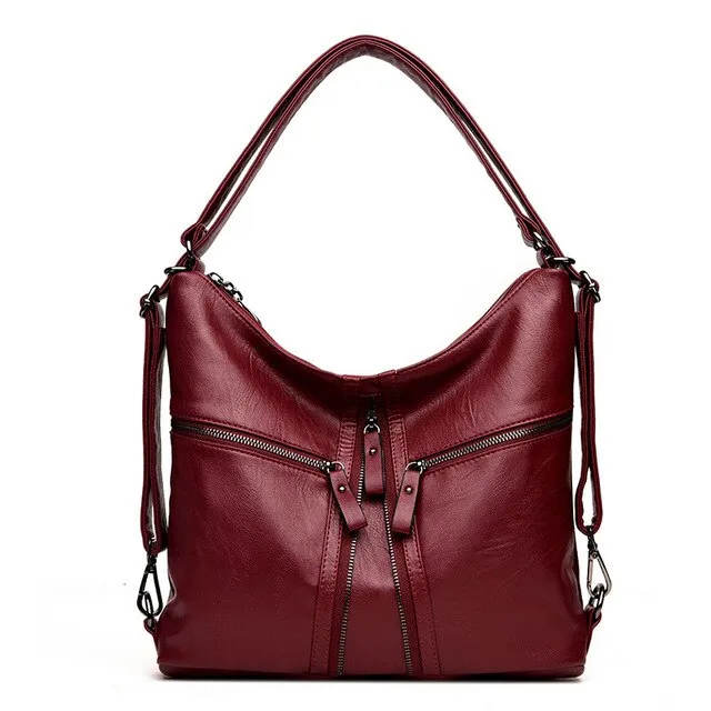 Women Soft Leather Travel Shoulder Bag