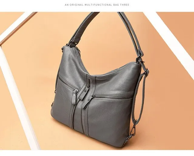 Women Soft Leather Travel Shoulder Bag