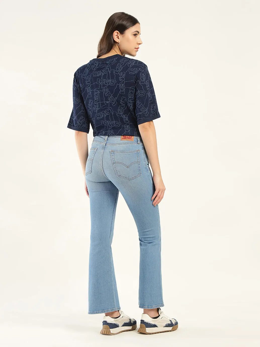Women's 726 Blue Flared Fit High Rise Jeans