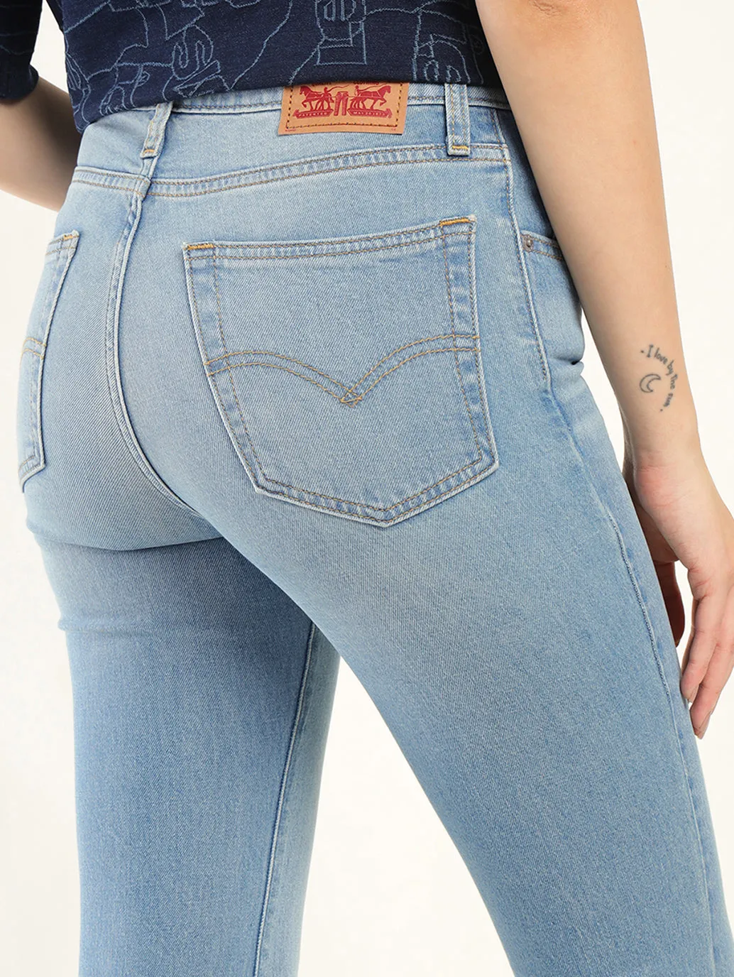 Women's 726 Blue Flared Fit High Rise Jeans