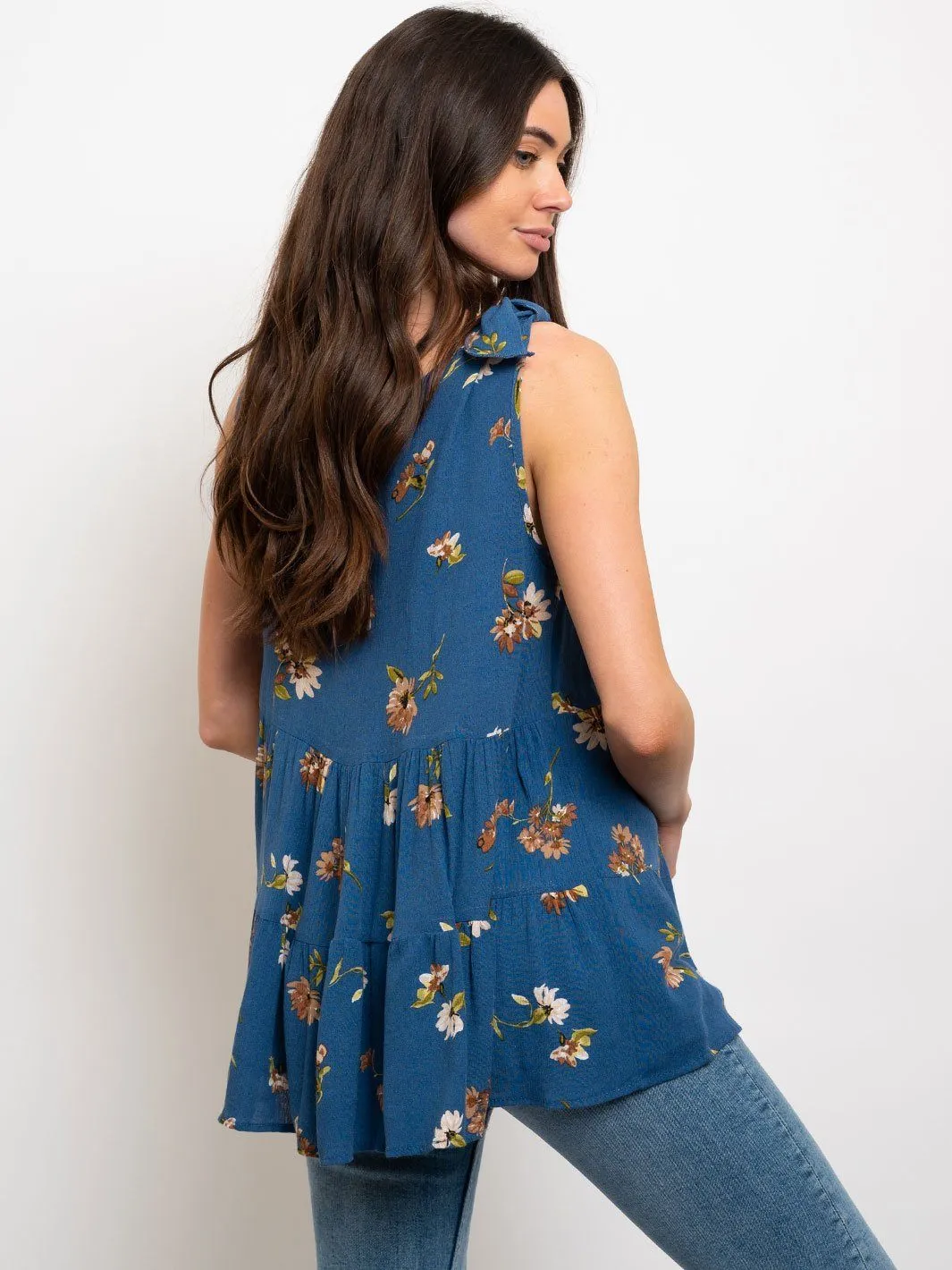 WOMEN'S BABY DOLL FLORAL TANK TOP