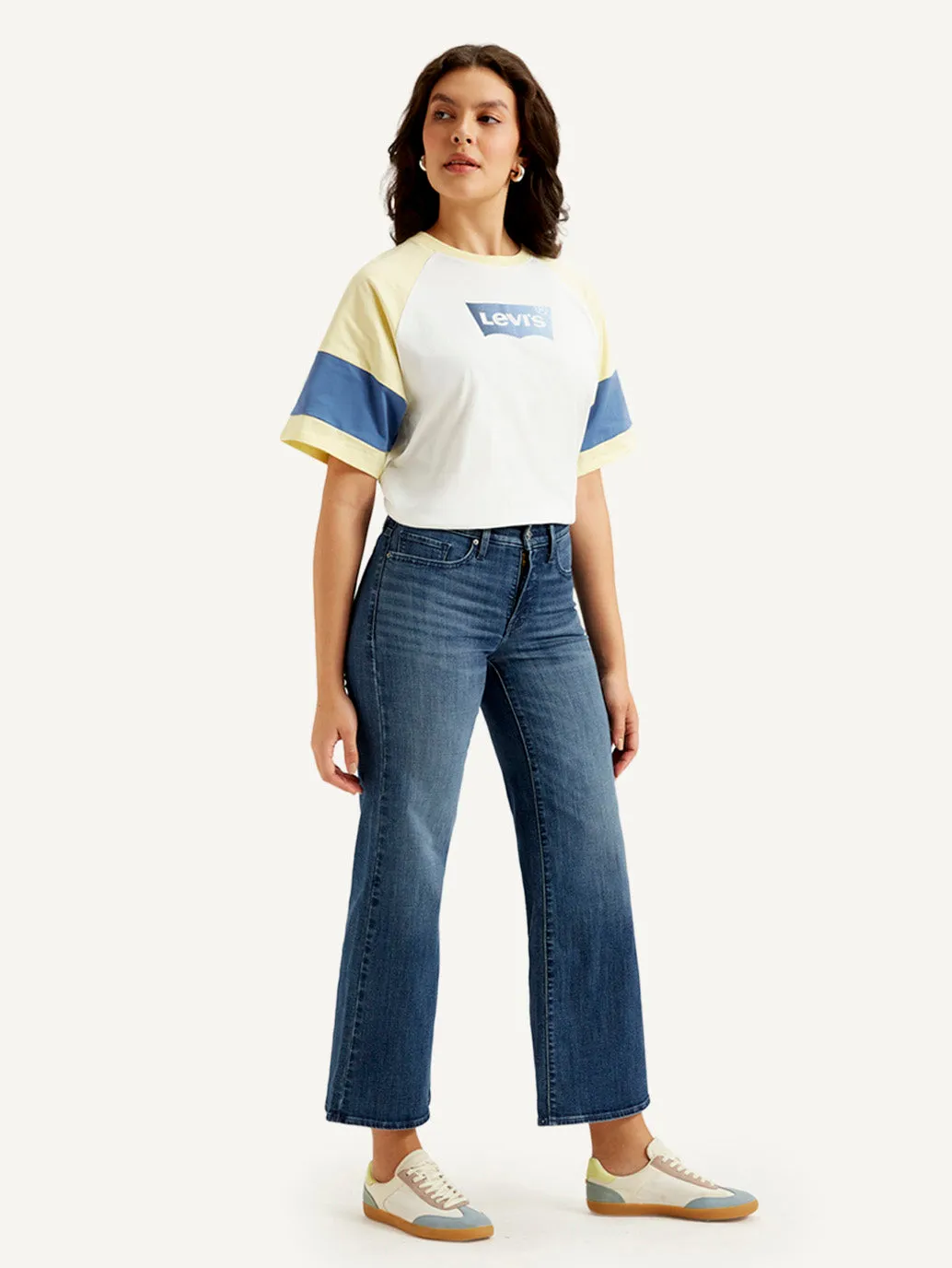 Women's Blue Flared Fit High Rise Jeans
