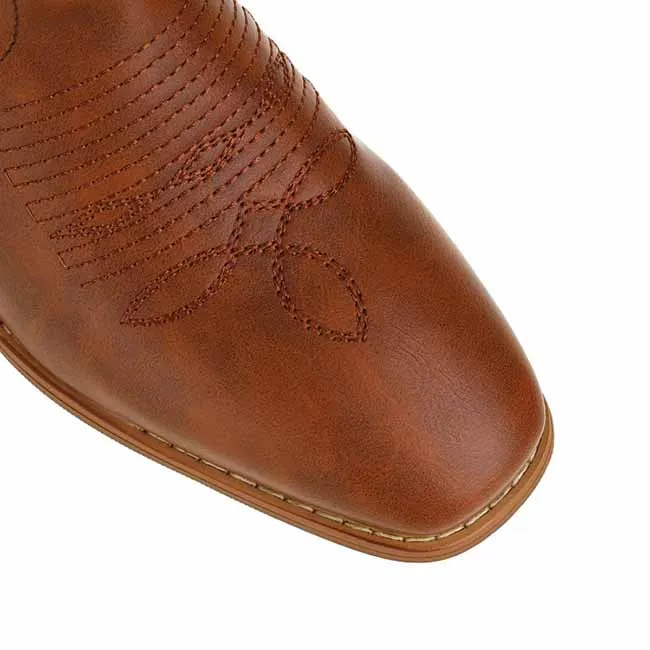 Women's Cowboy Boots Round Toe Western Riding Work Boots