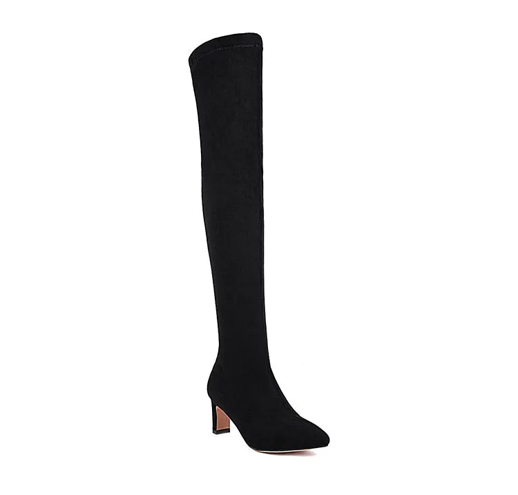 Women's High Heel Thigh High Boots