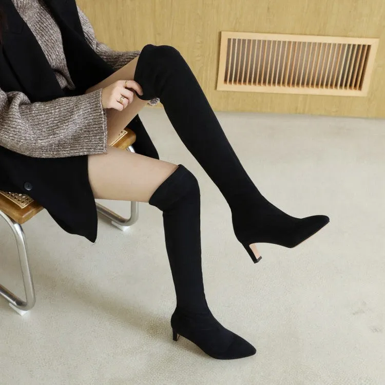 Women's High Heel Thigh High Boots