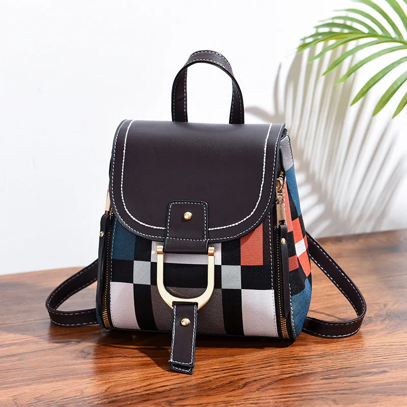 Women's Korean Style Fashion Soft Leather Large Backpacks