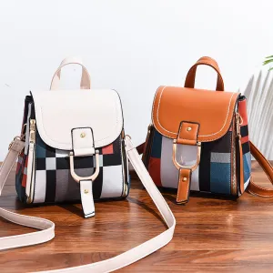 Women's Korean Style Fashion Soft Leather Large Backpacks