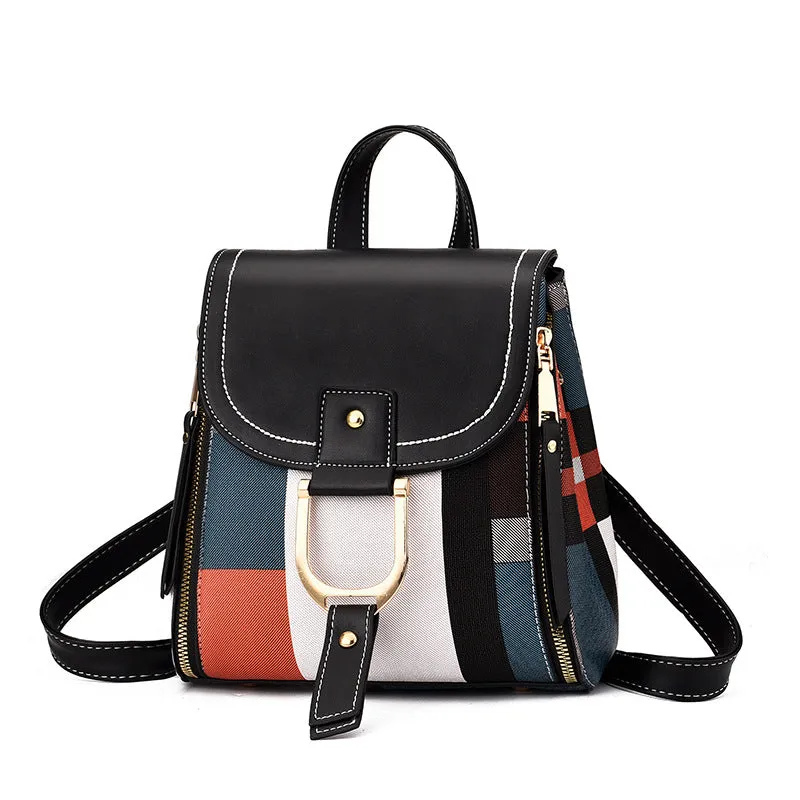 Women's Korean Style Fashion Soft Leather Large Backpacks