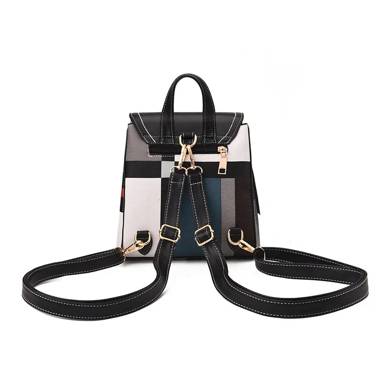 Women's Korean Style Fashion Soft Leather Large Backpacks