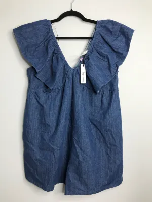 Womens Size Med Misses Denim Day & Moon Romper