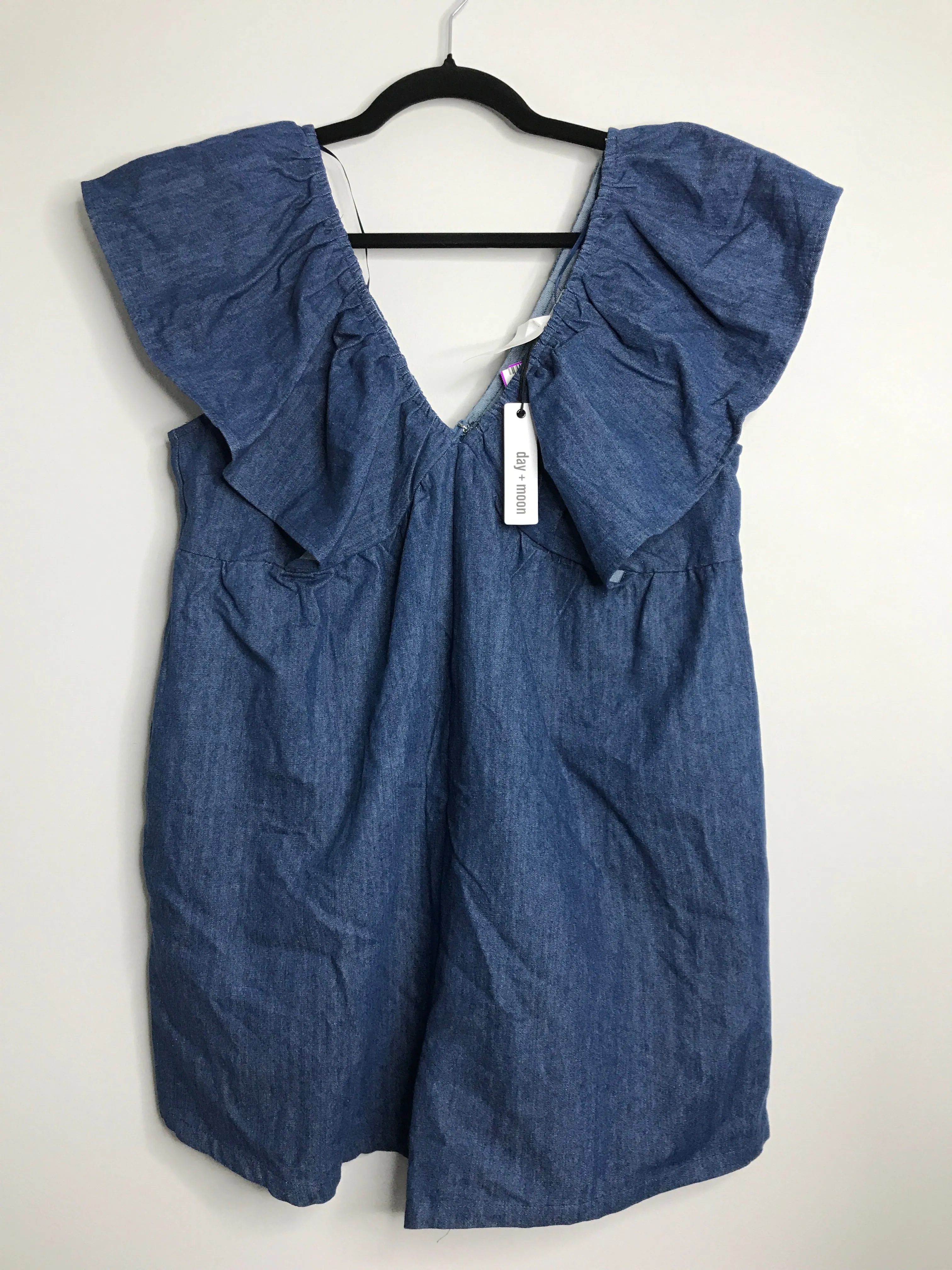 Womens Size Med Misses Denim Day & Moon Romper