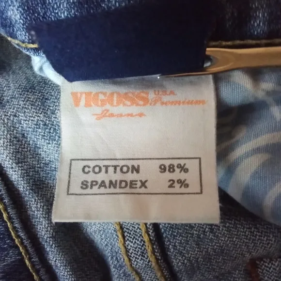 Women's Vigoss Jeans Ripped Distressed Flared Bell Bottom Size 1 Medium Wash
