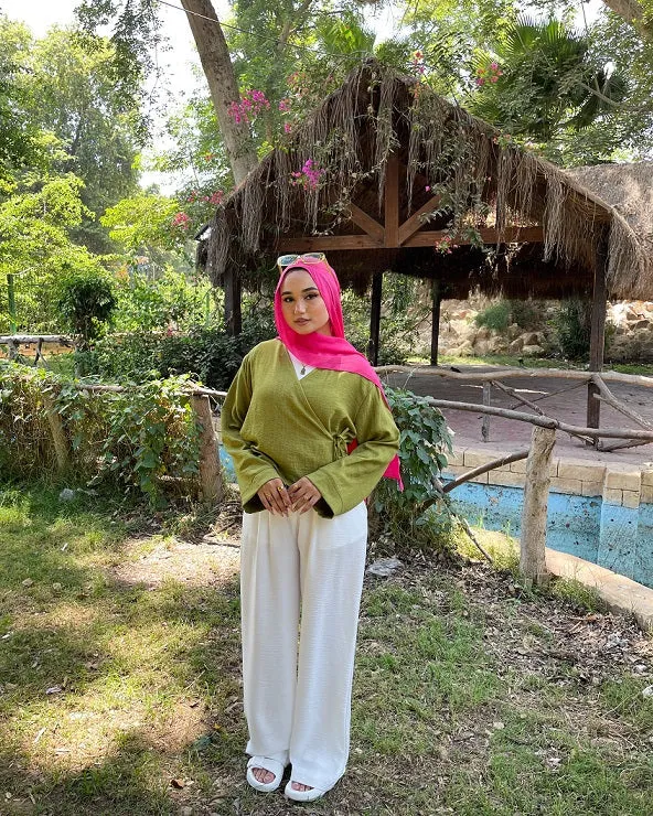 Wrap Linen Blouse