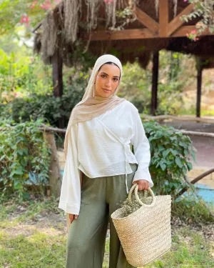 Wrap Linen Blouse