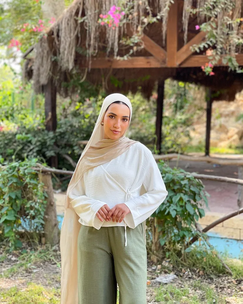 Wrap Linen Blouse