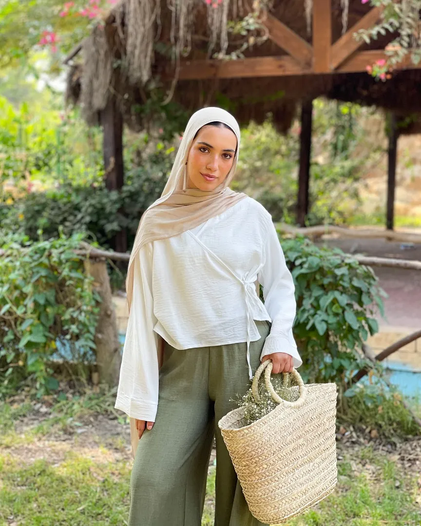 Wrap Linen Blouse