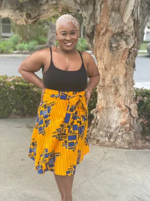 Wrap Skirt Mid-Length "Lakes"