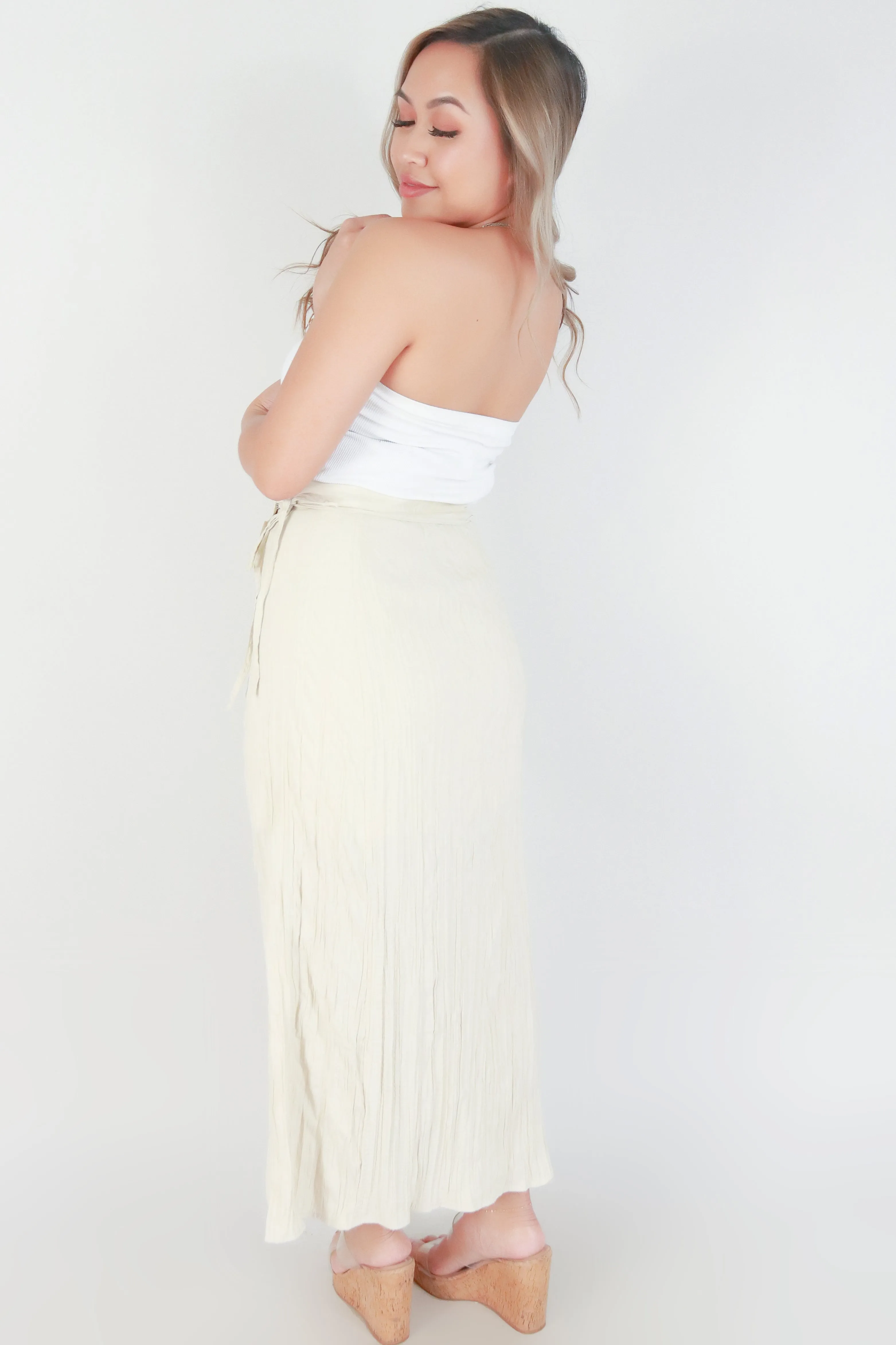 WRAP TIE SKIRT