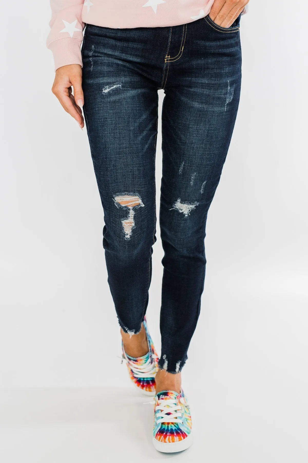 YMI Raw Hem Skinny Jeans- Cassandra Wash