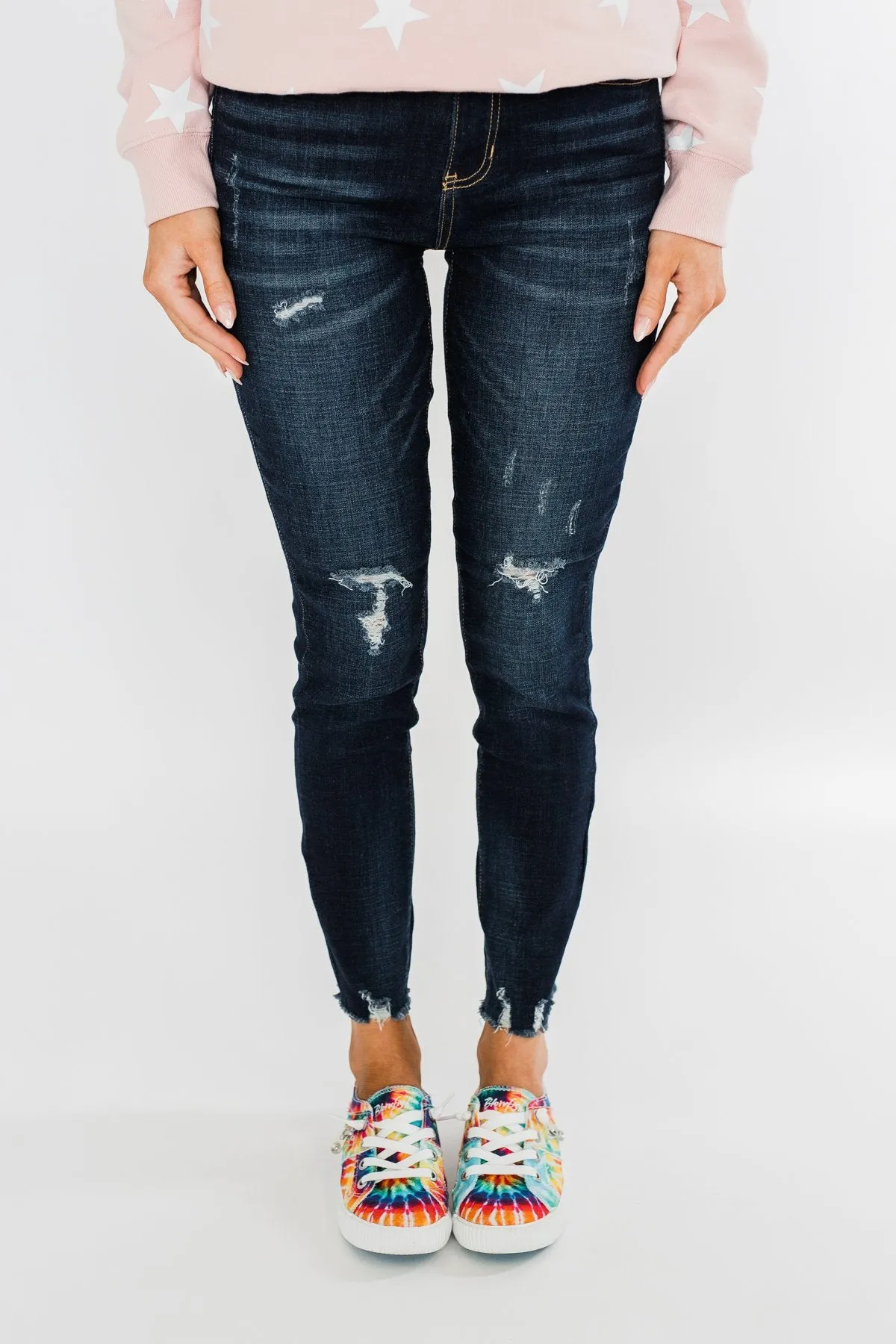 YMI Raw Hem Skinny Jeans- Cassandra Wash