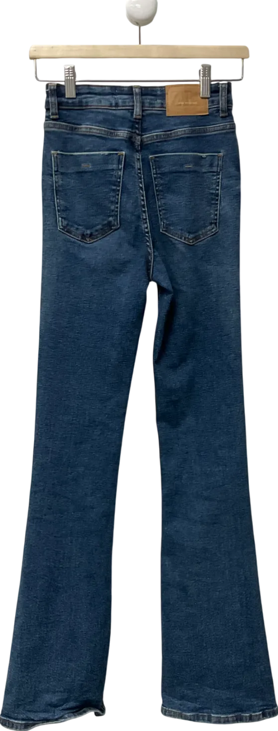 ZARA Blue Z1975 Flared High-waist Jeans UK 6