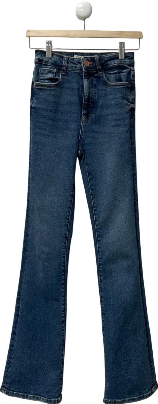 ZARA Blue Z1975 Flared High-waist Jeans UK 6