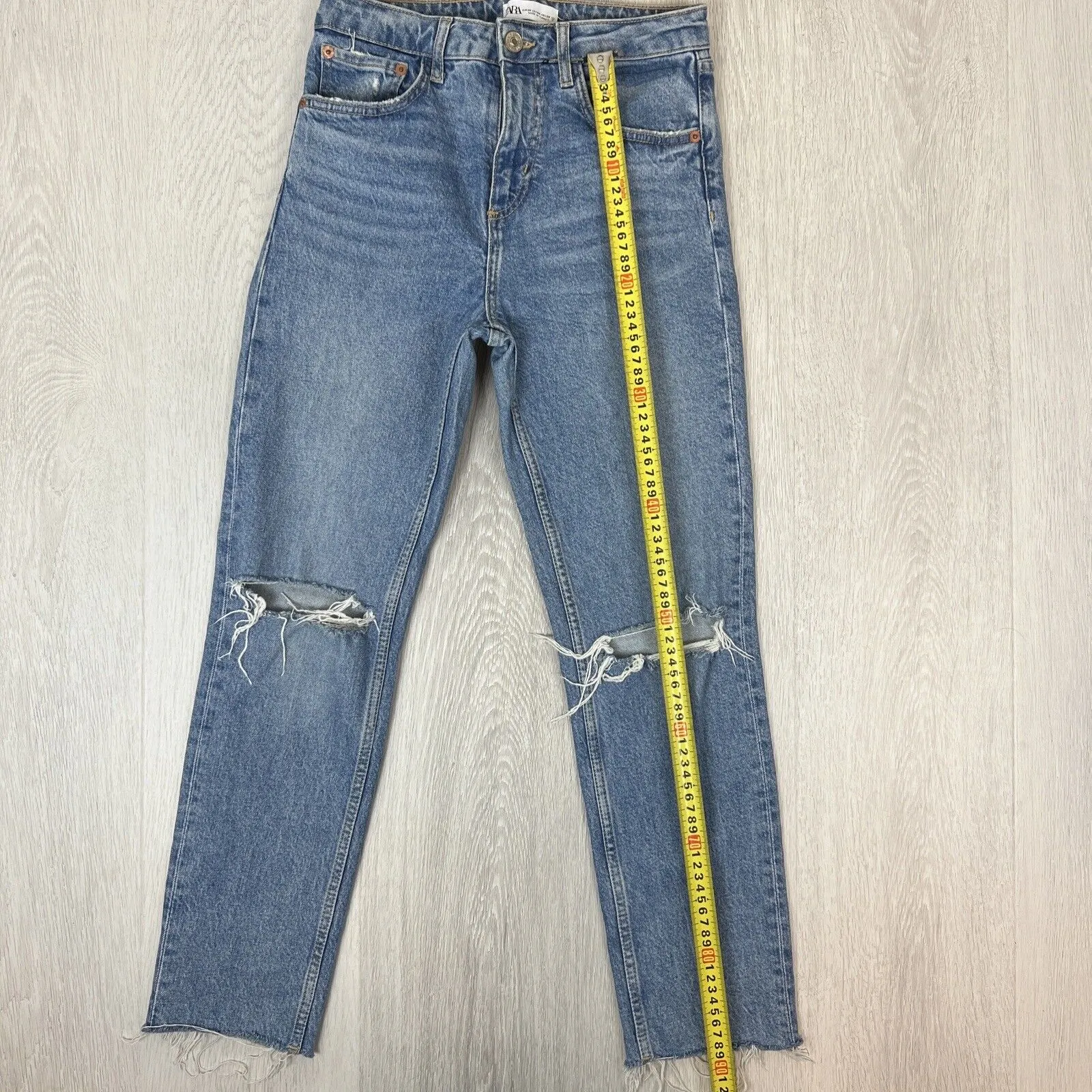 Zara Womens Blue Denim Skinny Jeans Size 4