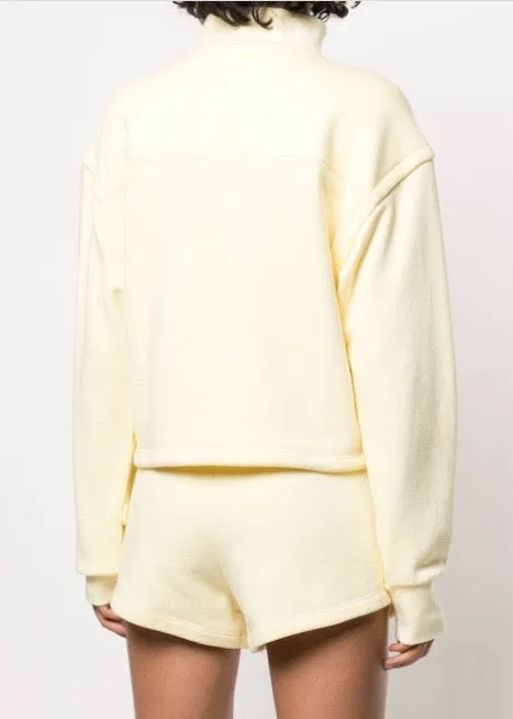 Zella Organic Terry Cropped Sweatshirt (Lemon)