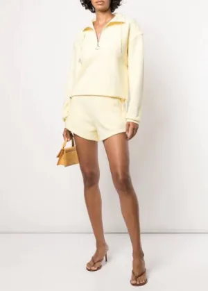 Zella Organic Terry Cropped Sweatshirt (Lemon)